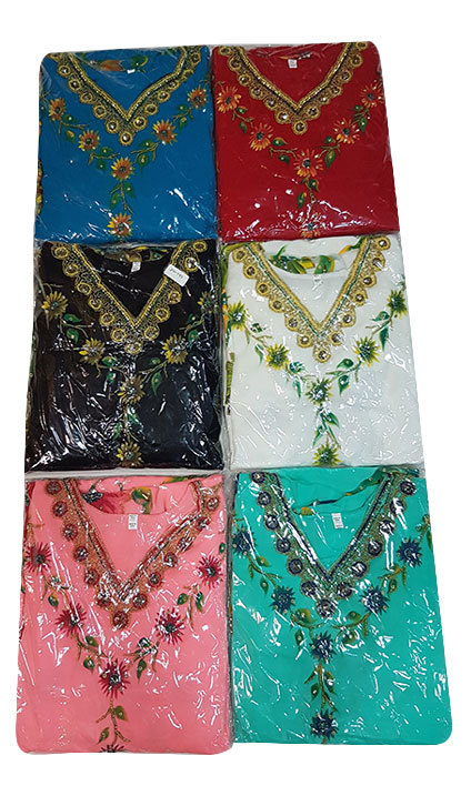 Ladies Kaftan For Woman With Yellow Color Length: 60 Inch (In)