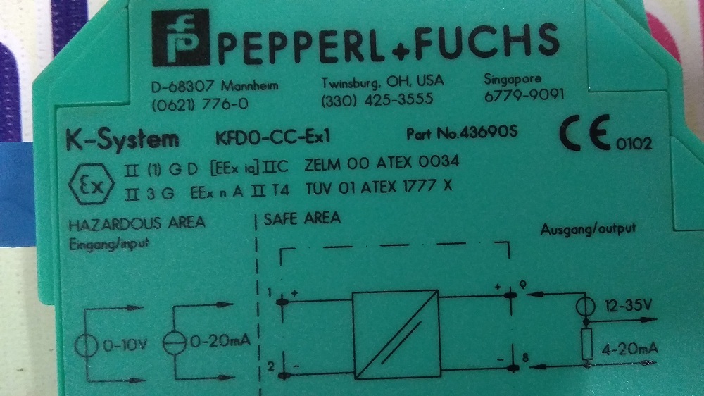 Pvc Industrial Electric Peppel Fuchs Barrier - Input Voltage: 24 Volt (V)