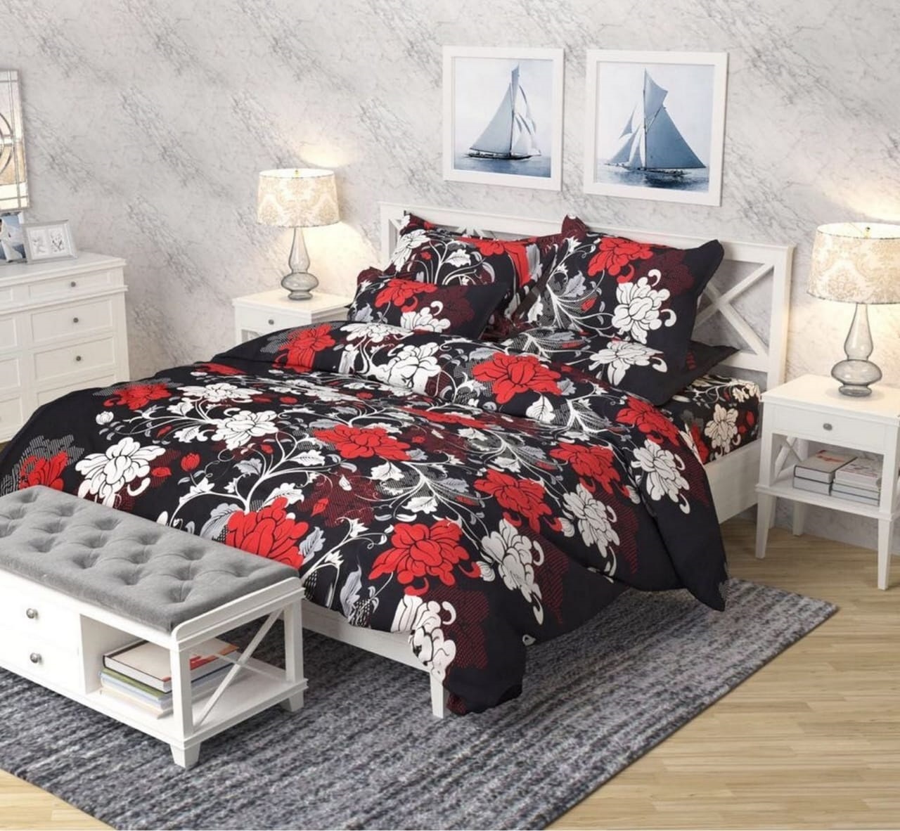 Poly Cotton 3d Printed Bedsheet