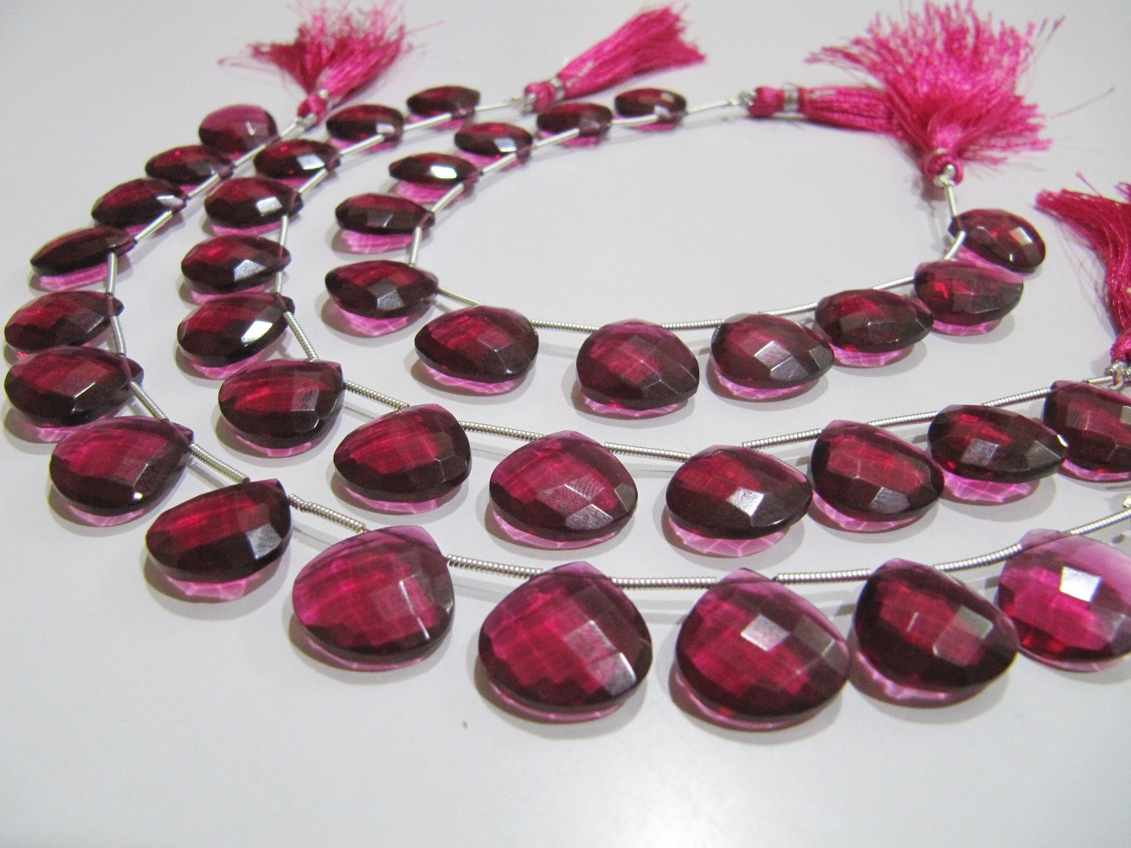 Stone Aaa Super Fine Quality Rubellite Pink Quartz Heart Shape