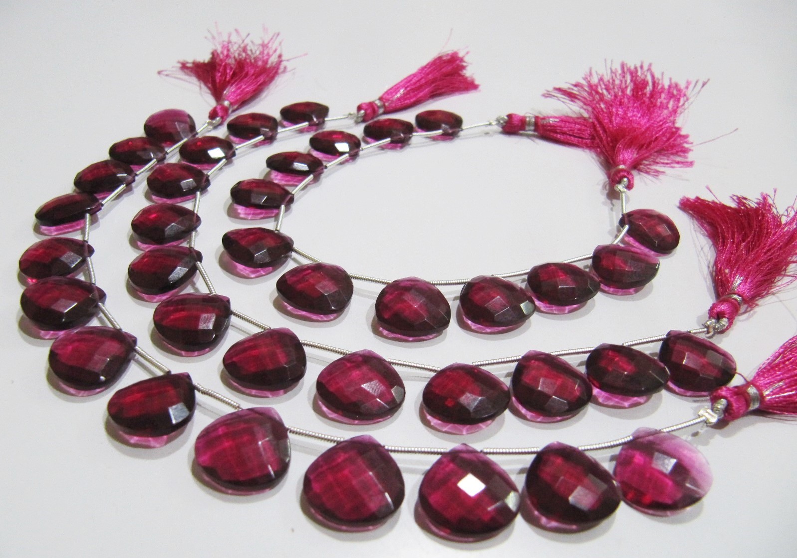 Stone Aaa Super Fine Quality Rubellite Pink Quartz Heart Shape