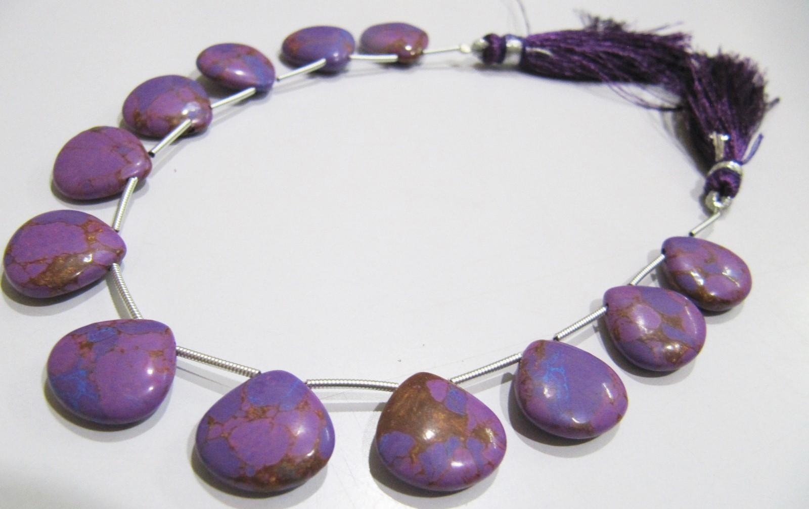 Aaa Quality Purple Copper Tourquoise Heart Shape Plain Beads