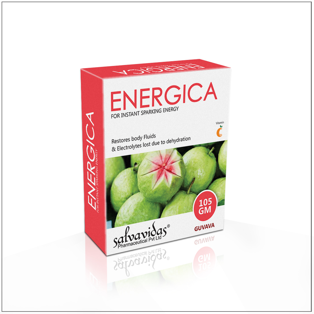 Energica Powder - 105 Gm Energy Booster For Endurance, Green Apple Flavor - Restores Body Fluids & Electrolytes, Promotes Nutrition