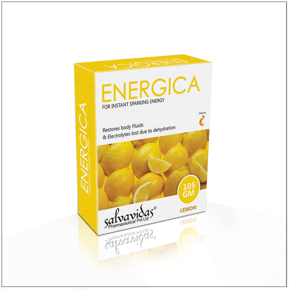 Energica Powder - 105 Gm Energy Booster For Endurance, Green Apple Flavor - Restores Body Fluids & Electrolytes, Promotes Nutrition