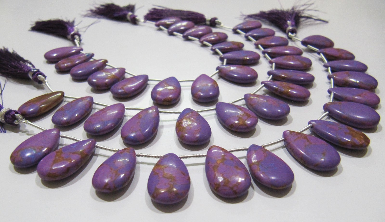 Stone Aaa Quality Purple Copper Tourquoise Pear Shape Beads
