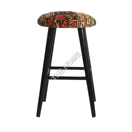 Painted Upholstered Bar Stool