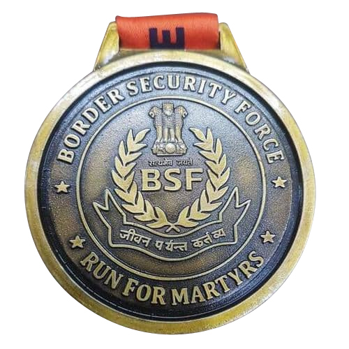 Military Medals - Die Casting Metal, 2-3 Inch Round, Plated Technique, 1.6-2 mm Thickness | Lightweight, Rust Proof, Compact Size, Ribbon Attached