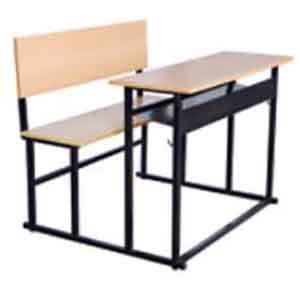 Single School Bench - Color: Brown Black