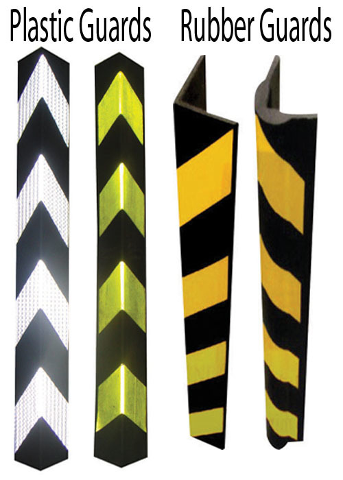 Pillar Corner Guard - Rubber, 100x100x900mm, Black, Road Safety Usage