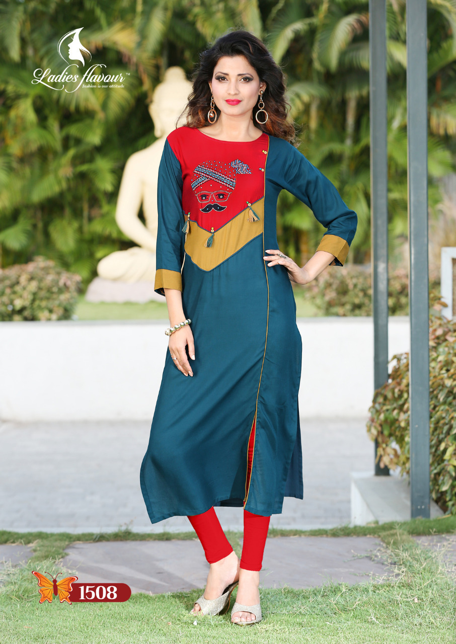 New Concept Of Rayon & Manual Hand Work Kurtis Collection
