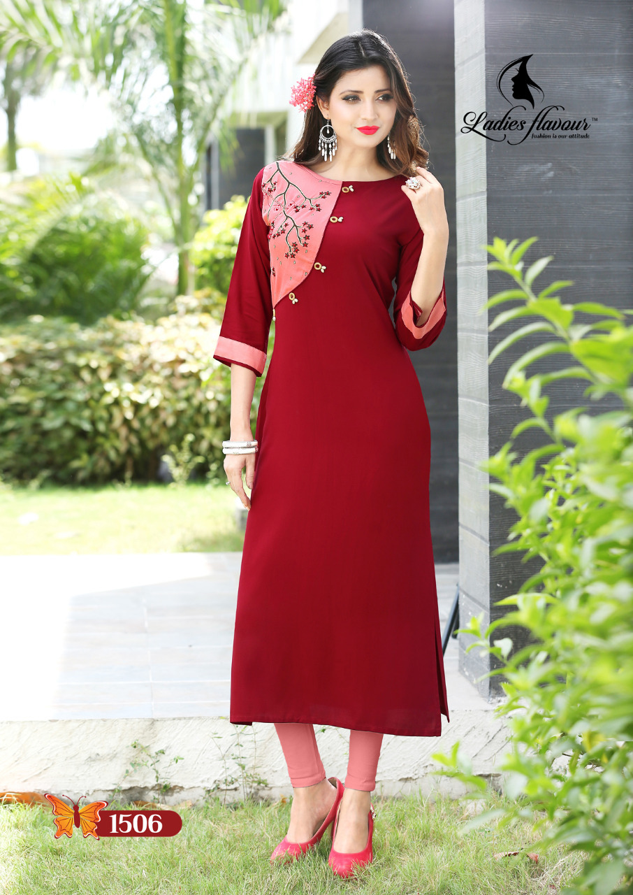 New Concept Of Rayon & Manual Hand Work Kurtis Collection