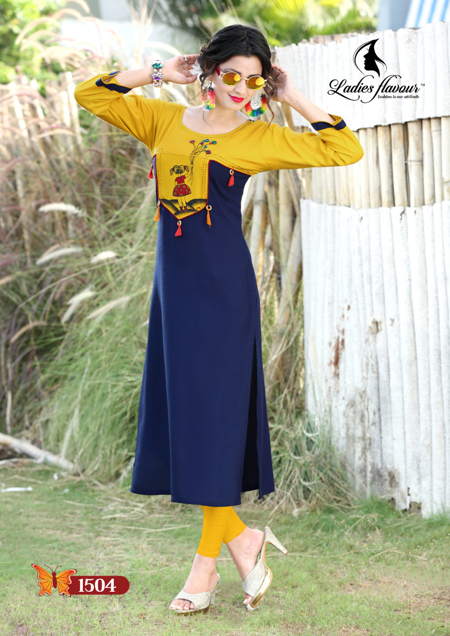 New Concept Of Rayon & Manual Hand Work Kurtis Collection