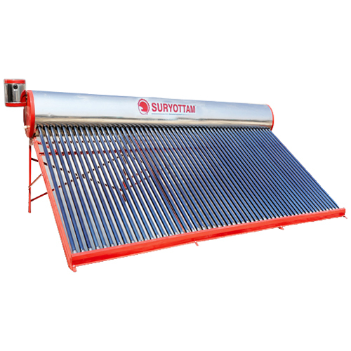 Suryottam 1000 LPD Solar Water Heater - Premium Quality Raw Material, High Efficiency Solar Heating System, 1000 LPD Capacity