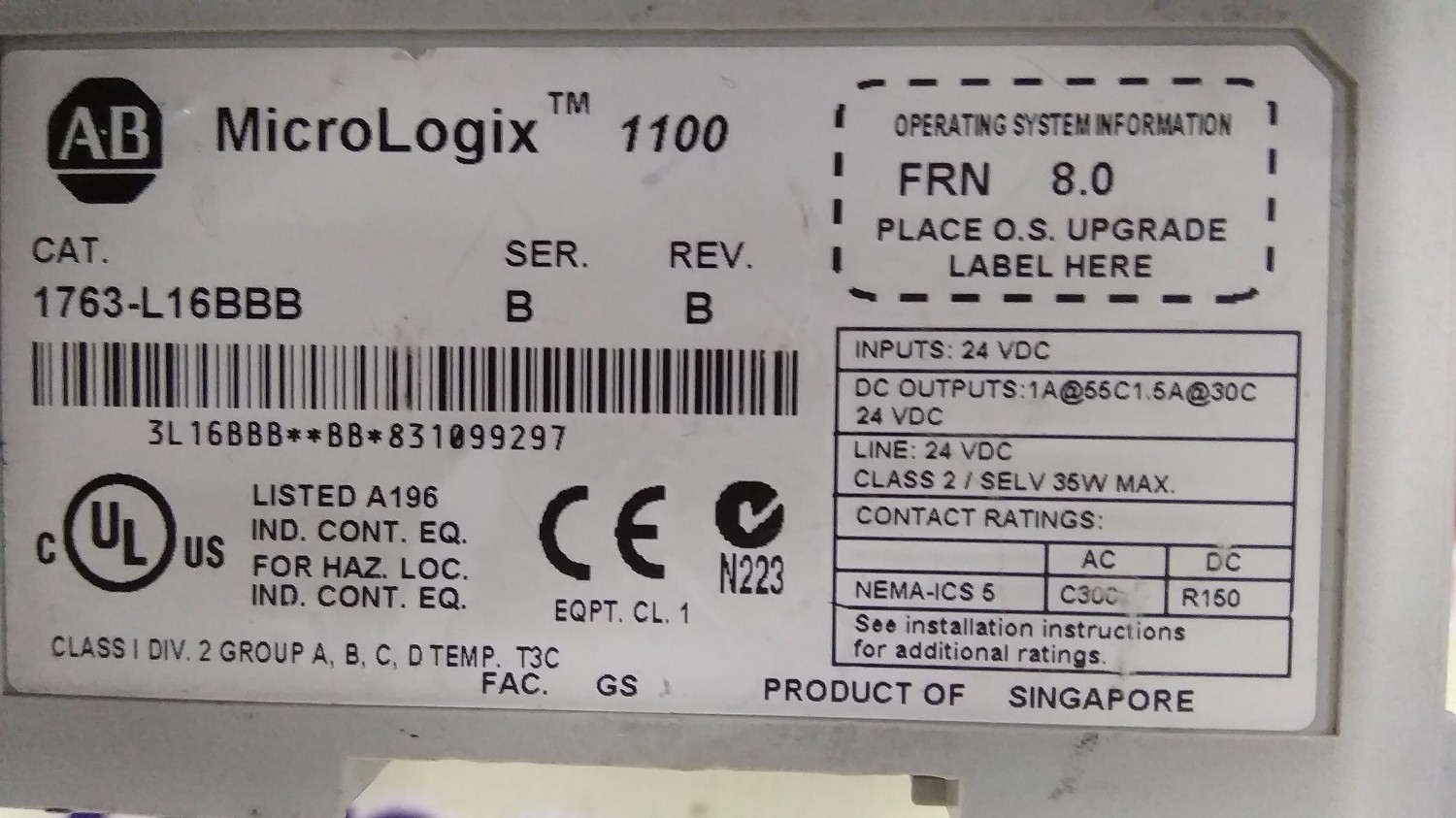 Micro Logix 1100 Plc