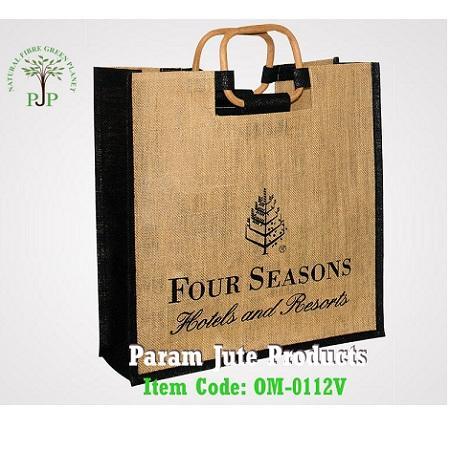 Jute Bags - Handmade, Multi-patterned Leaf Design | Customizable, Durable, Eco-friendly, Lightweight, Stylish With Rope Handle
