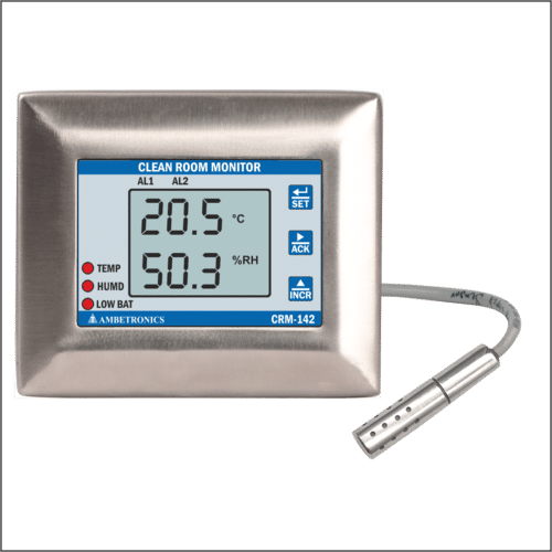 क्लीन रूम मॉनिटर-142 सटीकता: तापमान: +/- Fs का 0.5%; आर्द्रता: +/- Fs का 1.8 प्रतिशत; अंतर दबाव: +/- Fs Mm/m का 0.5%