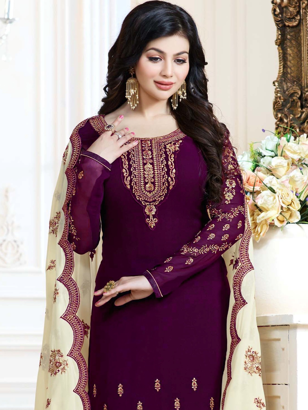 Purple Churidar Suit