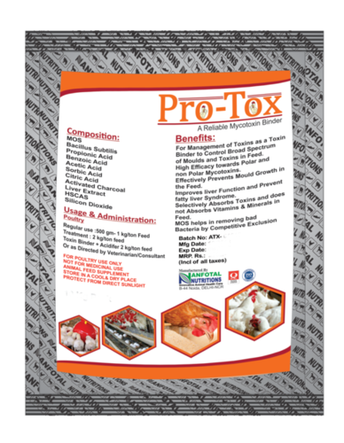 Poultry Feed Toxin Binder (Protox) - Powdered Formula | High Efficacy Mycotoxin Management, No Fragrance, Improves Liver Function