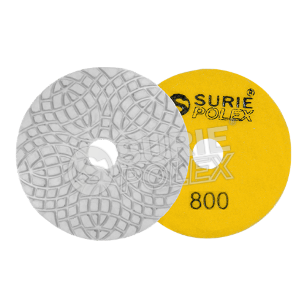 Dcrf-7s1concrete Polishing Pads - Diamond Wet Polishing Pad, Flexible Diamond Material, Velcro-backed, Grits From 60 To 12000 For Superior Polishing