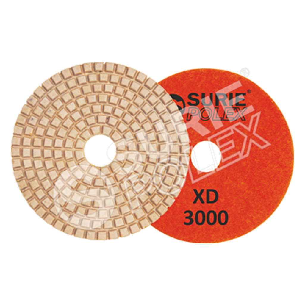Dcrf-7s1concrete Polishing Pads - Diamond Wet Polishing Pad, Flexible Diamond Material, Velcro-backed, Grits From 60 To 12000 For Superior Polishing