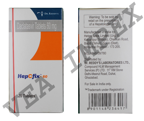 Hepcfix 60 Mg (Daclatasvir Tablets) - 60 Mg Antiviral For Chronic Hepatitis C Treatment , Fewer Side Effects , Adult Use , Easy Dose Management