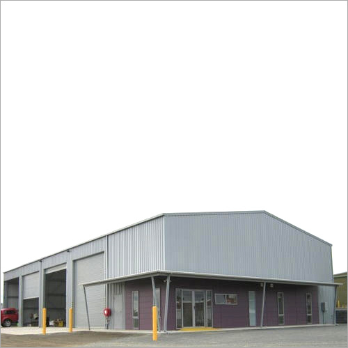 Industrial Factory Sheds - Steel Material, Customizable Dimensions, Gray Color | Gable Roof, Galvanized Steel Wall Panels, Roller Door, Concrete Foundation