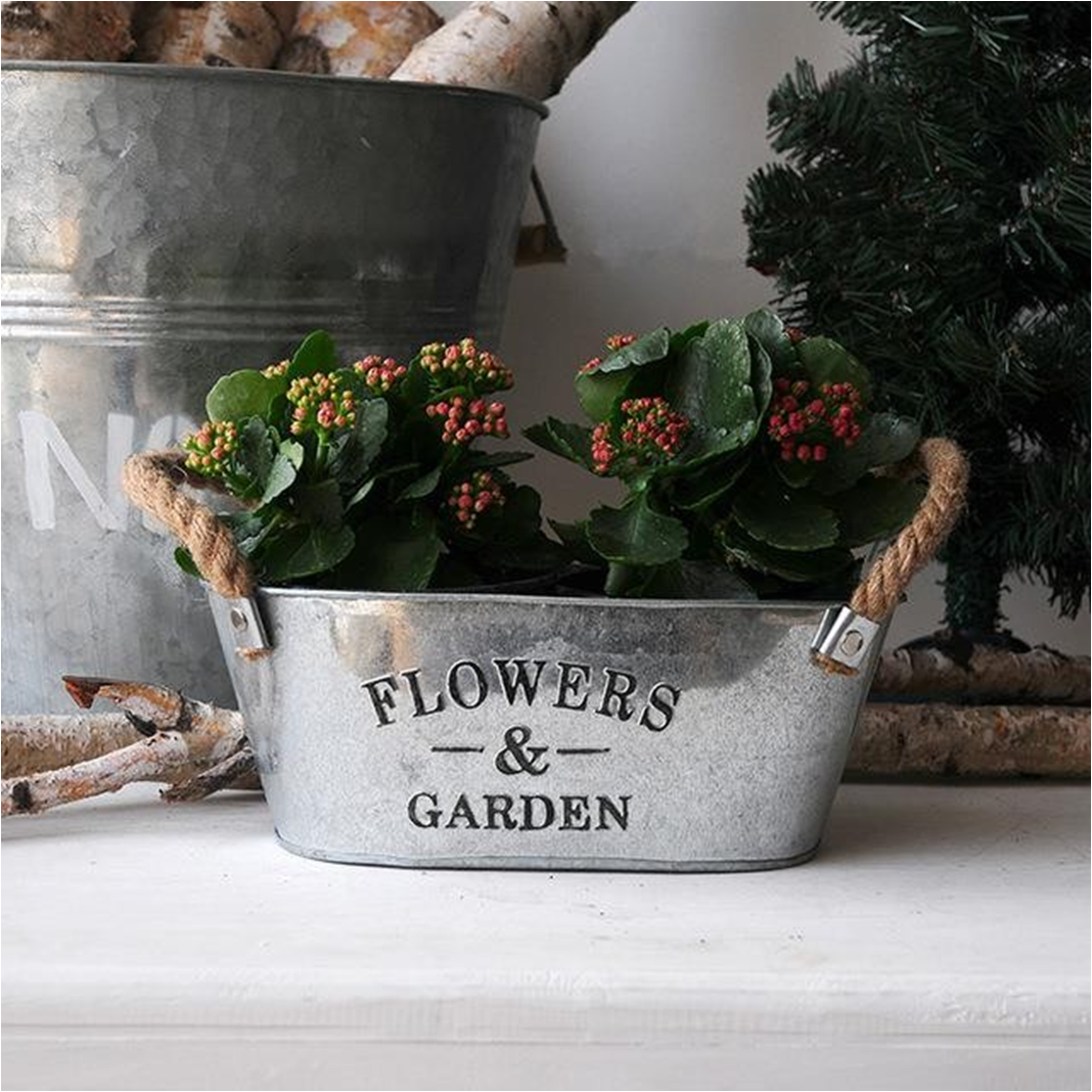 Patina Galvanized Planter