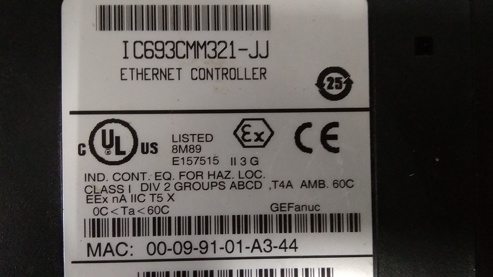 Ge Fanuc Ethernet Controller M0dule