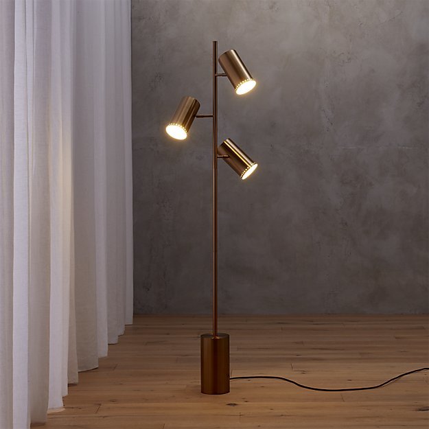 Tripod Floor Lamp - Metal, 8x60 Inches , Black And Cream Color, Modern Design, Fluorescent Light Source
