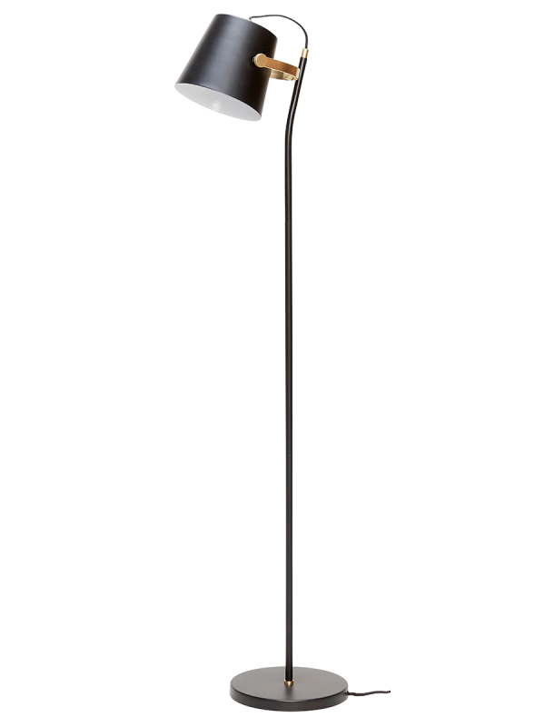 Designer Floor Lamp - Metal, Total H 140 X W 50 X Dia 23 Cm, Elegant Gold Finish, Modern Style With Fluorescent Light Source