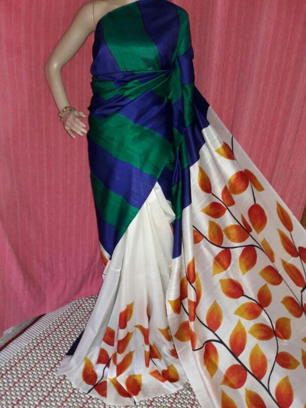 Hand Paint Silk Saree