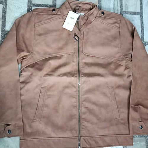 Washable Mens Simple Leather Jacket
