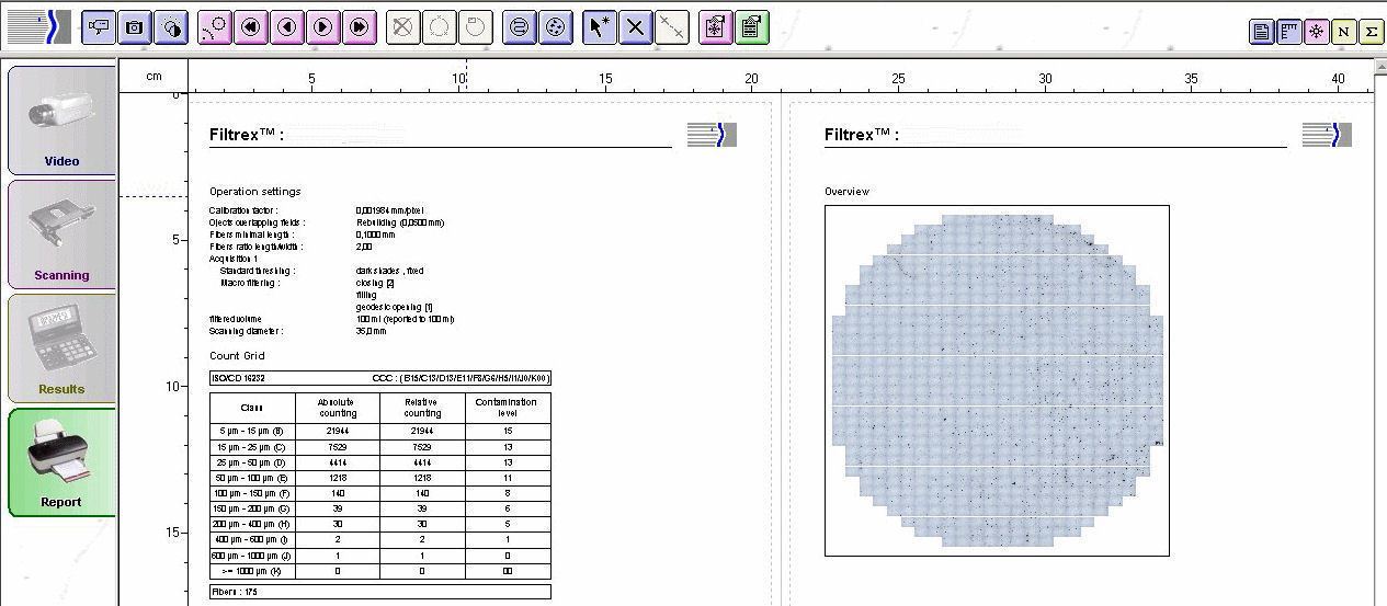 Filtrex Microscopic Particle Analyzer With Millipore Contamination Residue Measuring Kit