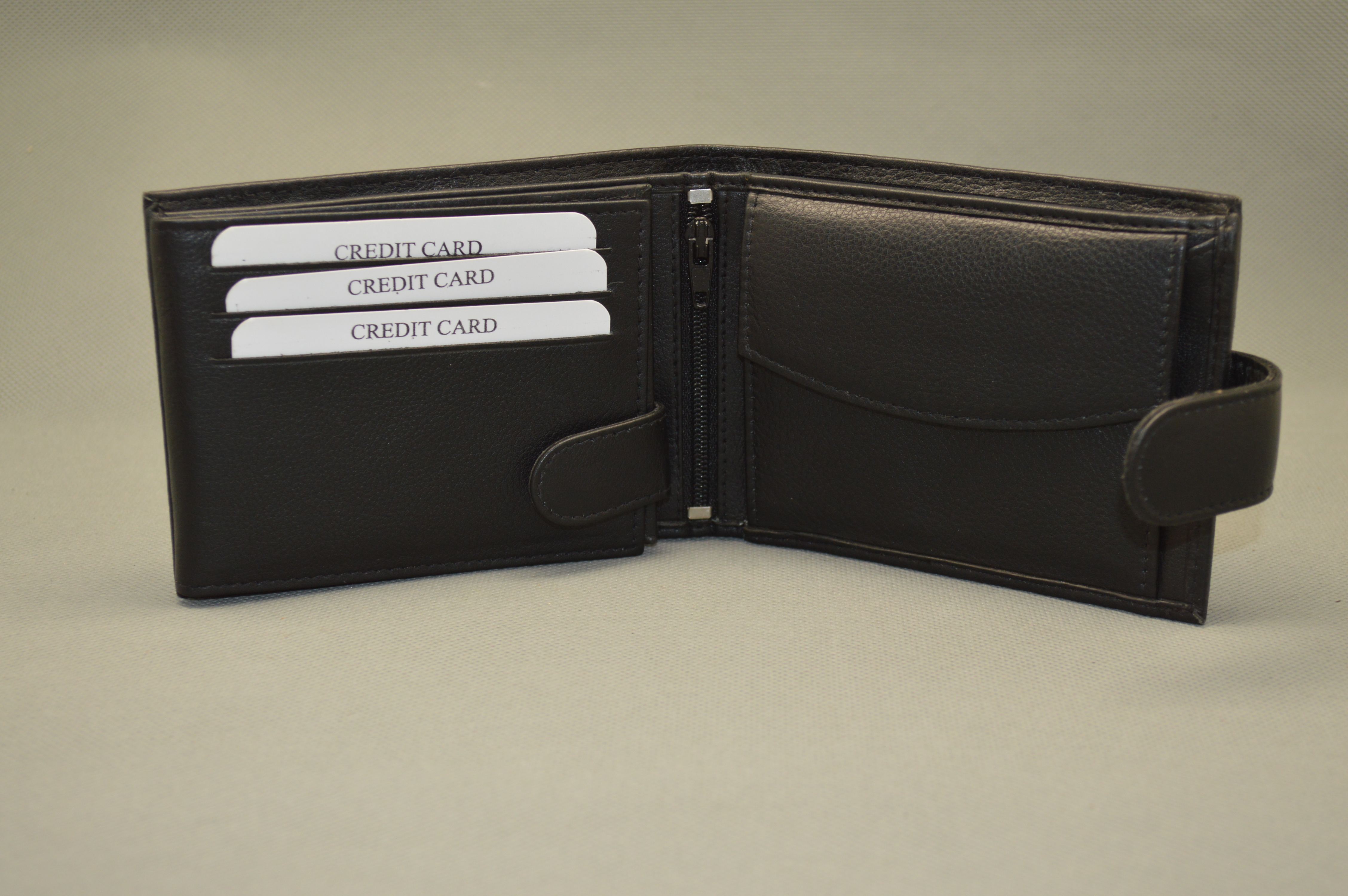 Black Leather Wallet Design: European
