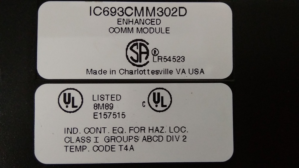 Ge Fanuc Comm,m Module