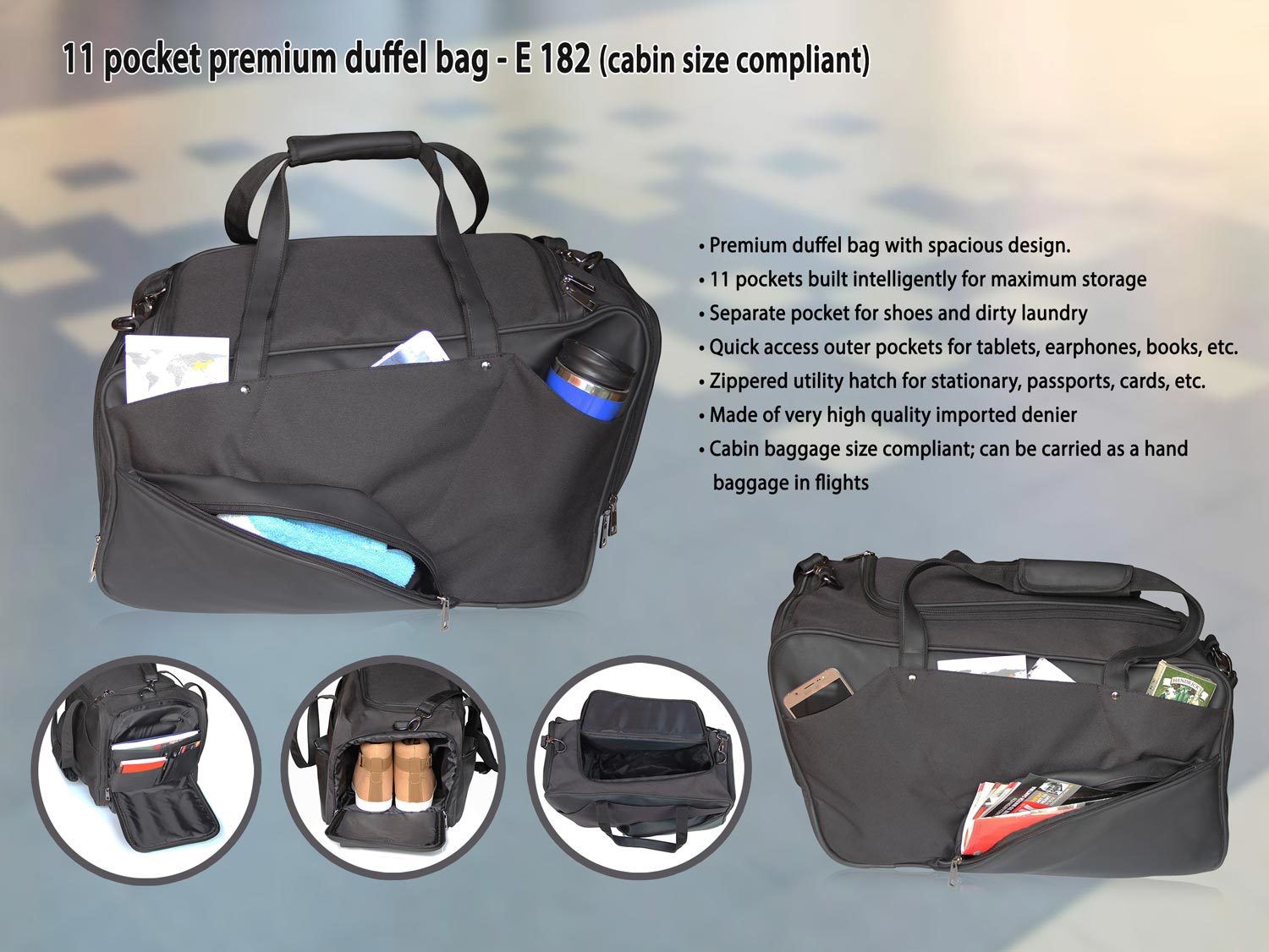 Duffle Bag - Durable Material, Versatile Size Options | Flexiloop Handle For Daily Use
