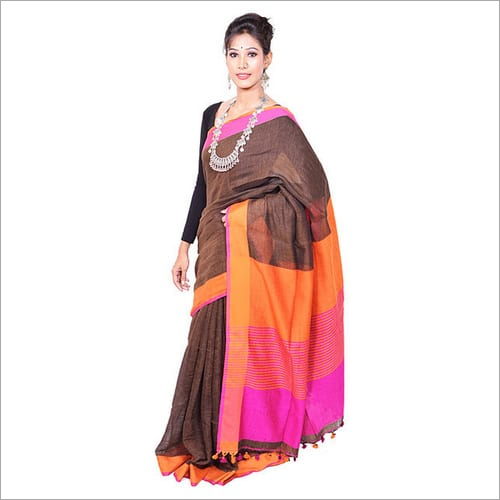 Woven Traditional Linen Saree