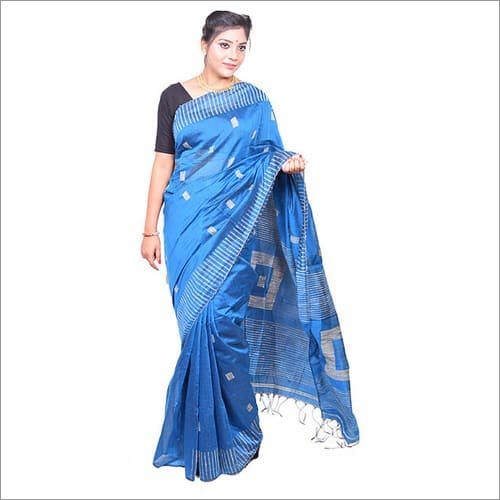 Blue Ghicha Silk Cotton Saree