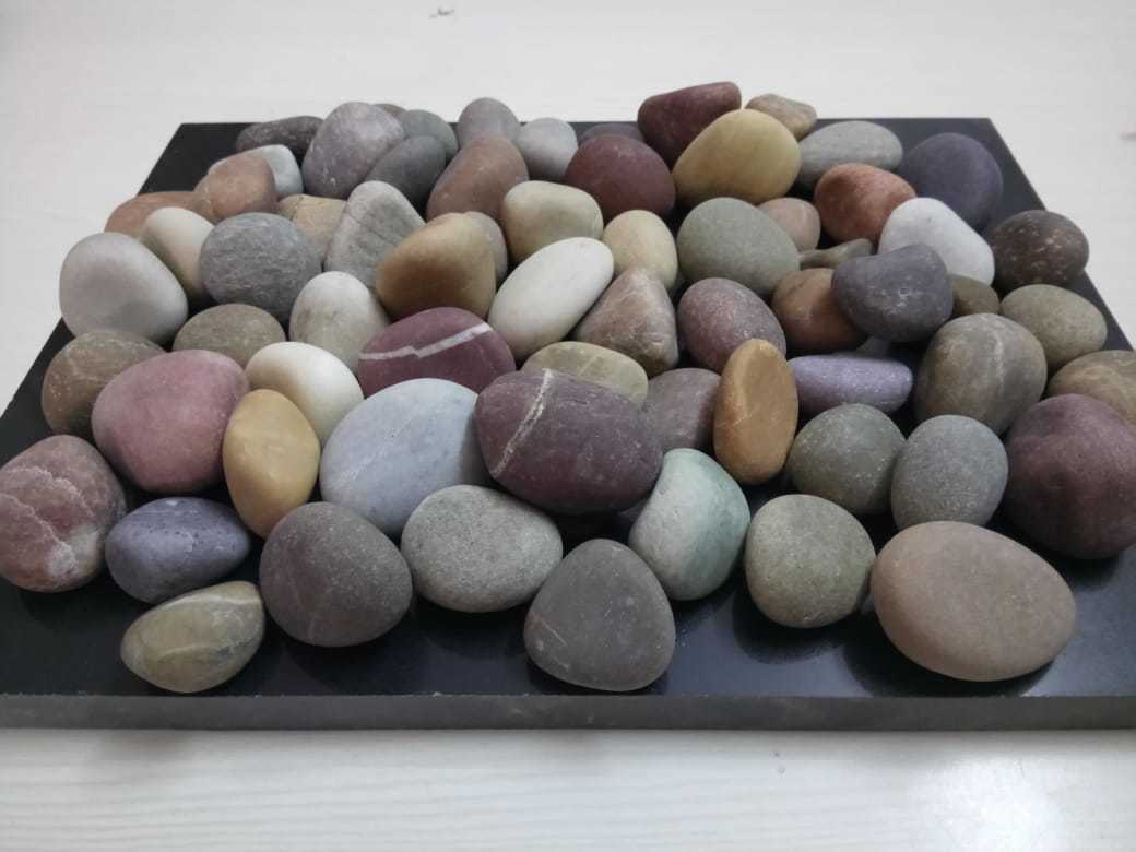 Mix Color River Stone Pebbles And Cobbles Stone With Round Tumble Finished Smooth Surface - Size: Our Available Size Is: 15mm To 30mm