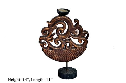 Black And Brown Decorative Candle Stand