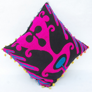 Multicolor Embroided Suzani Cushion Cover
