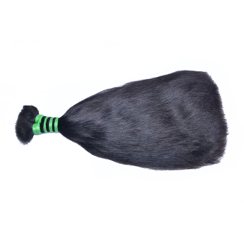 Virgin Human Hair - Natural Hair, 18 Inch Length, Black Color | Dandruff and Tangle Free, Easy to Wash and Comb