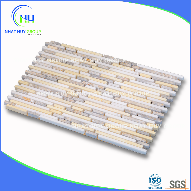 Vietnam Unique Design Brick Mosaic Title From Natural Stone Ingredients: Caco3
