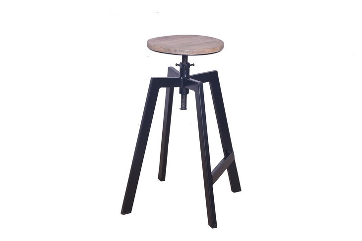 Wooden Stool - Modern Design, Black Color | Indian Style With Machine Bending Technology By Chandni Crafts
