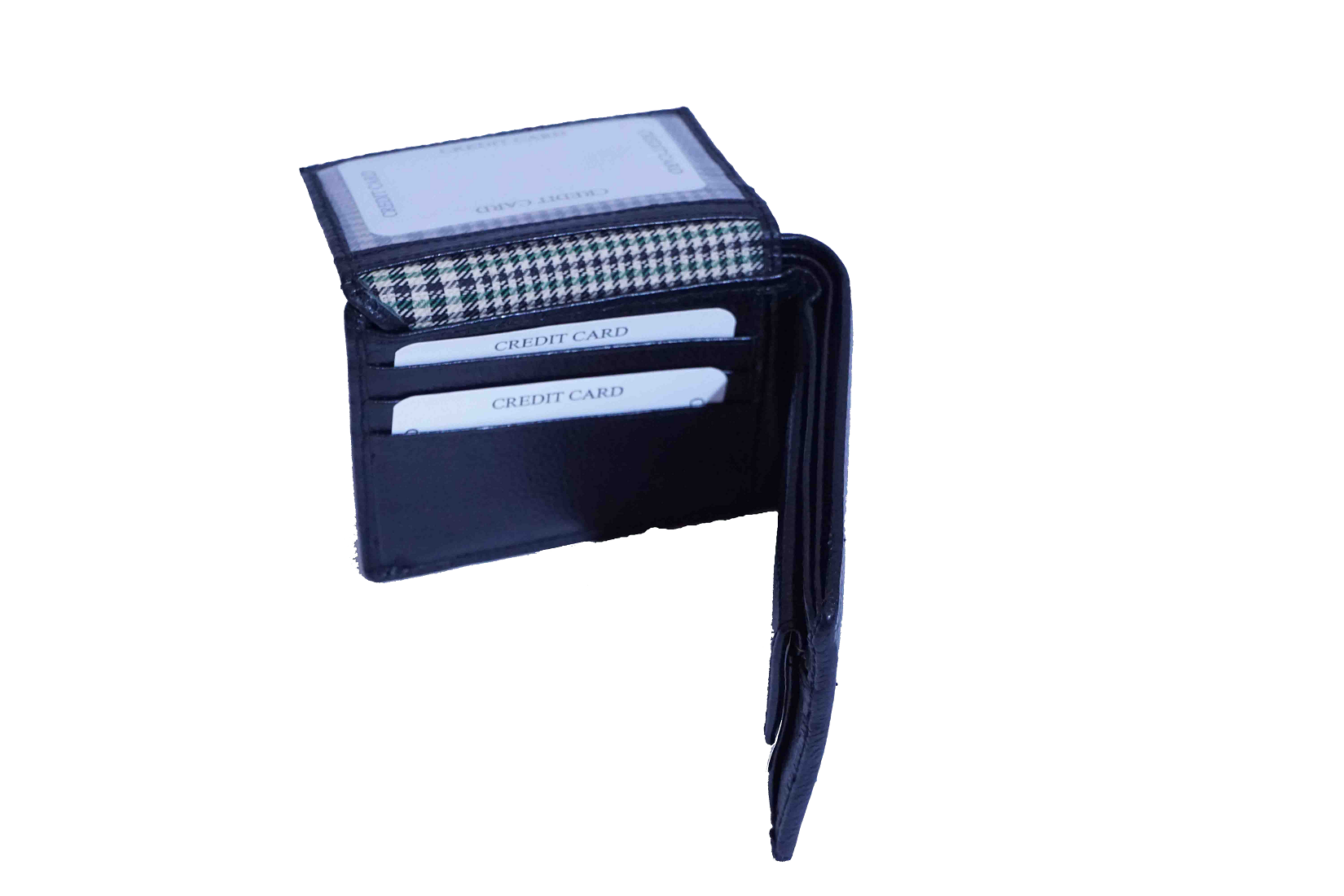 Apf Collection Apfp1008 - Indium Leather Wallet, Black | Folded Design, Coin Pocket, Multiple Card Slots For Credit & Debit Cards