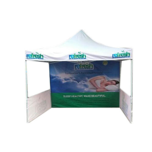 Display Tent - Polyester 10x10ft, White | Waterproof, UV Resistant, Flame Retardant, Easy Assembly