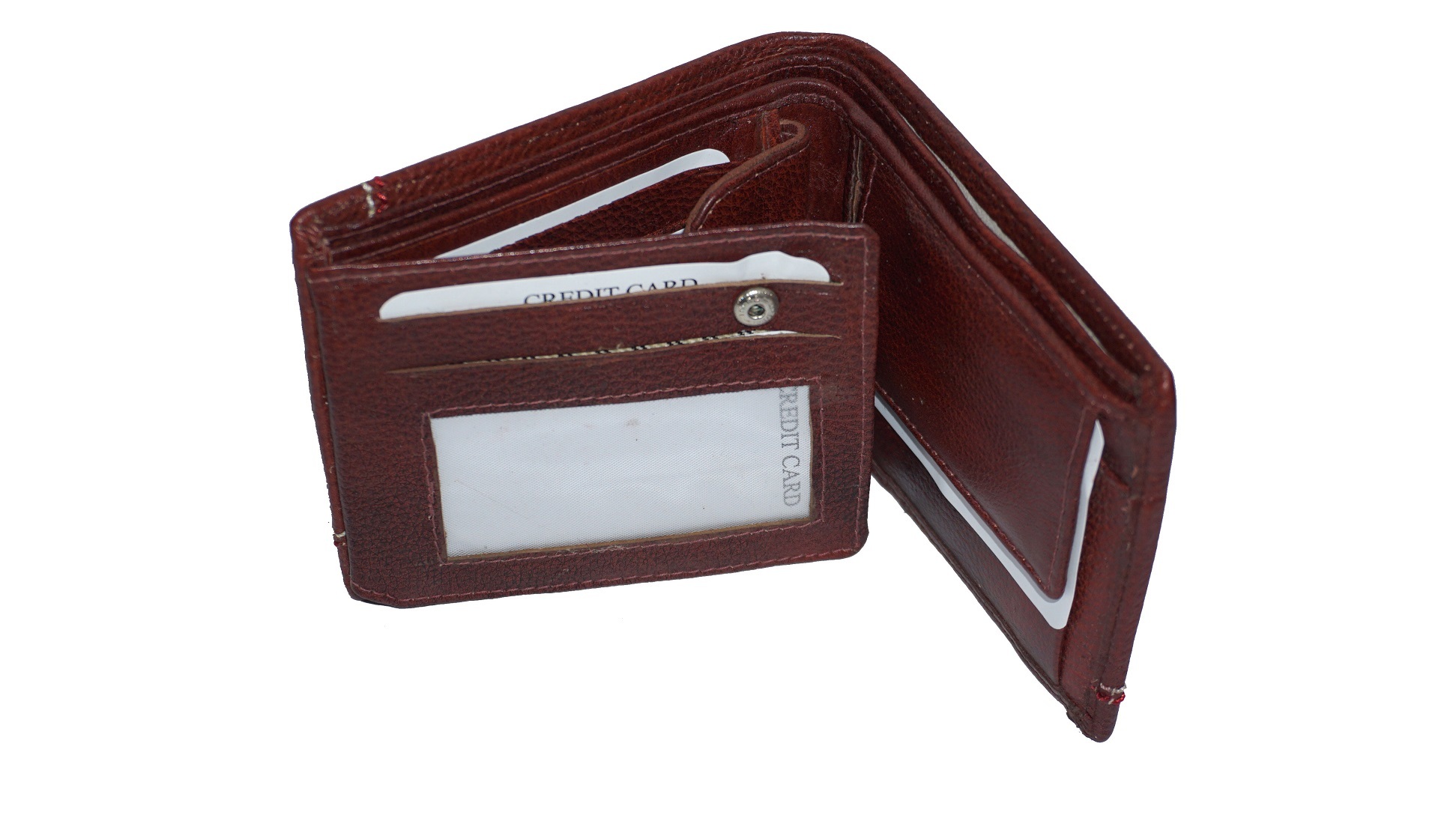 Apf Collection Apfp1010 - Indium Leather Wallet, Brown Color, Folded Design | Coin Pocket, Multiple Card Slots For Credit And Debit Cards