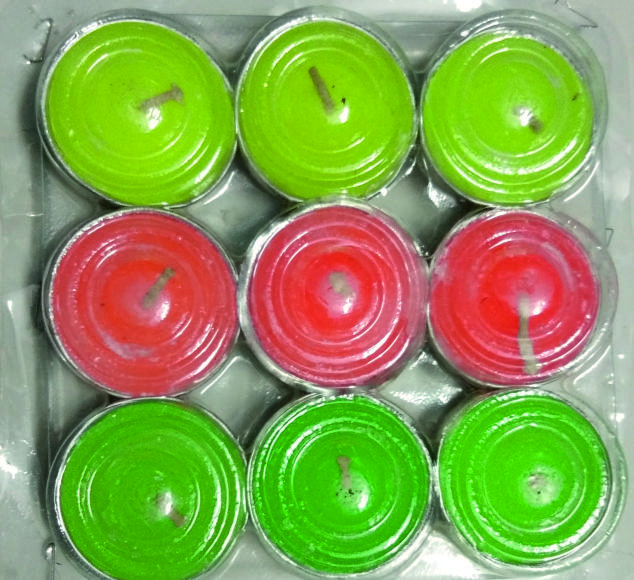 Tea Light Candle - Wax, 4x4 Cm , Eco-friendly, Long Burning, Vibrant Colors, Decorative, Easy To Use, Scented Option, Cotton Wick