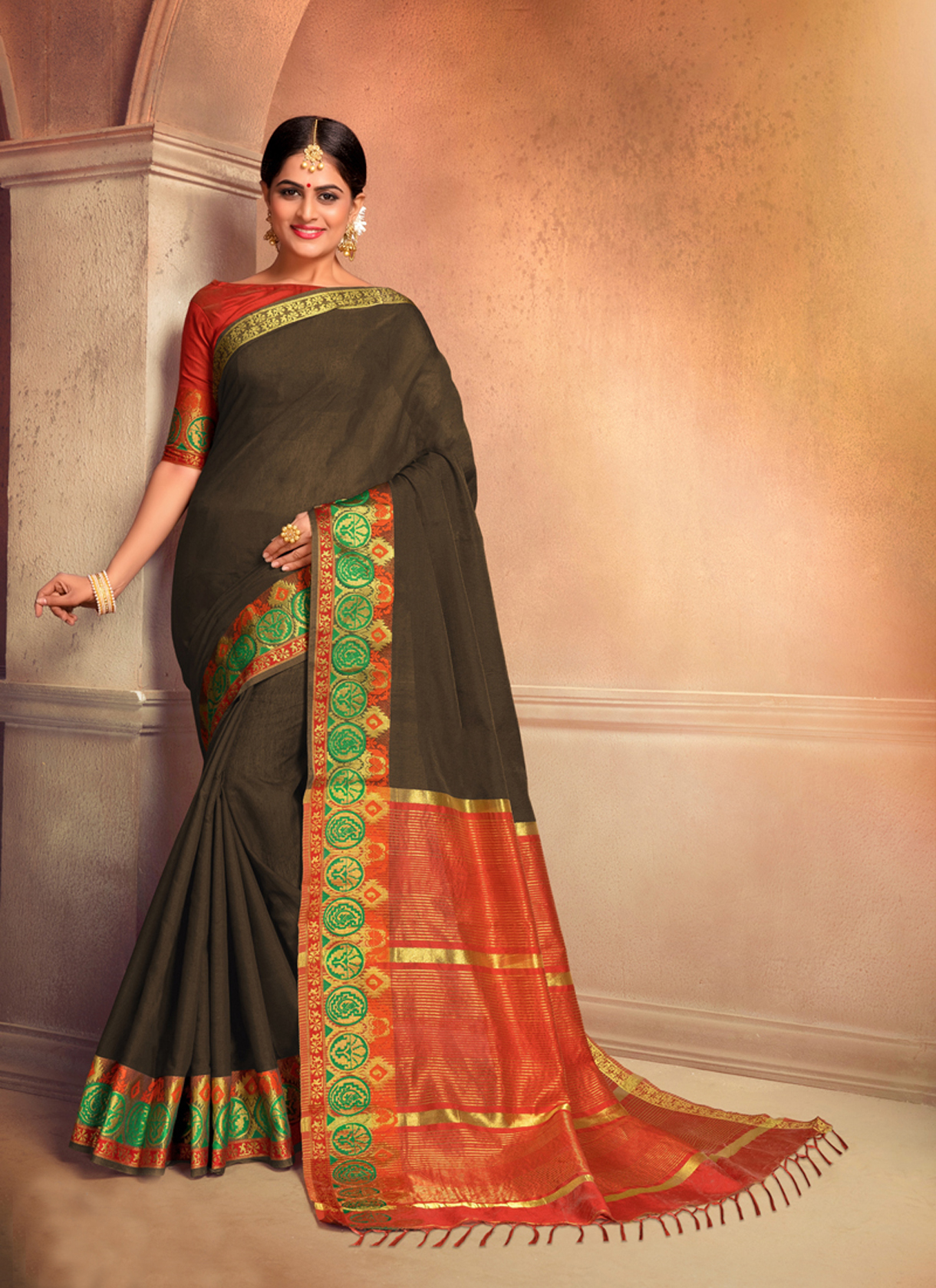 As Per Image Cotton Silk Saree