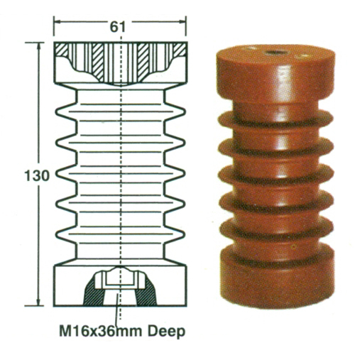 MS Epoxy Moulded - Brass, 61x61x130 mm | Rated Voltage 35 kV, Heat Resistant, Corrosion Proof, Easy Fit for Electrical & Automotive Industries